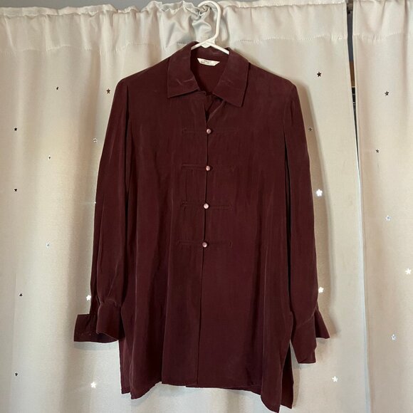 Marks and Spencer Silky Garnet Blouse - Picture 2 of 5
